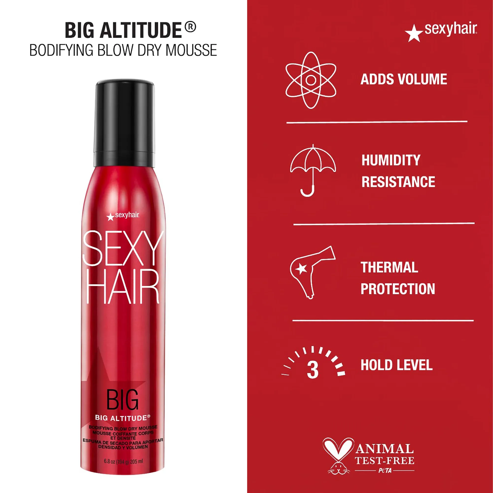 Sexy Hair Big SexyHair Big Altitude Bodifying Blow Dry Mousse