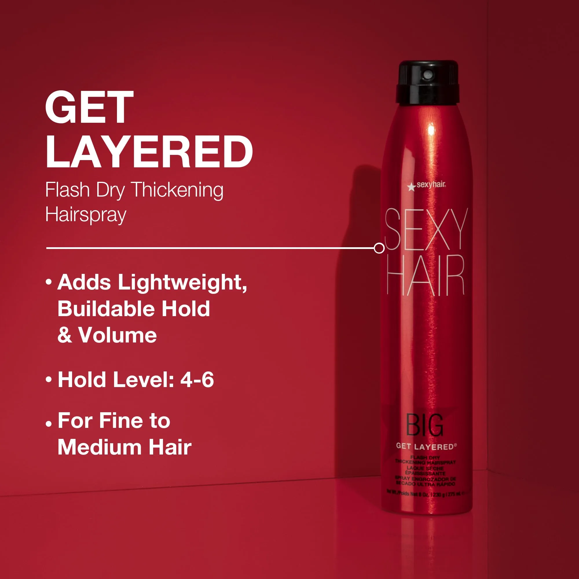 Sexy Hair Big SexyHair Get Layered Flash Dry Thickening Spray
