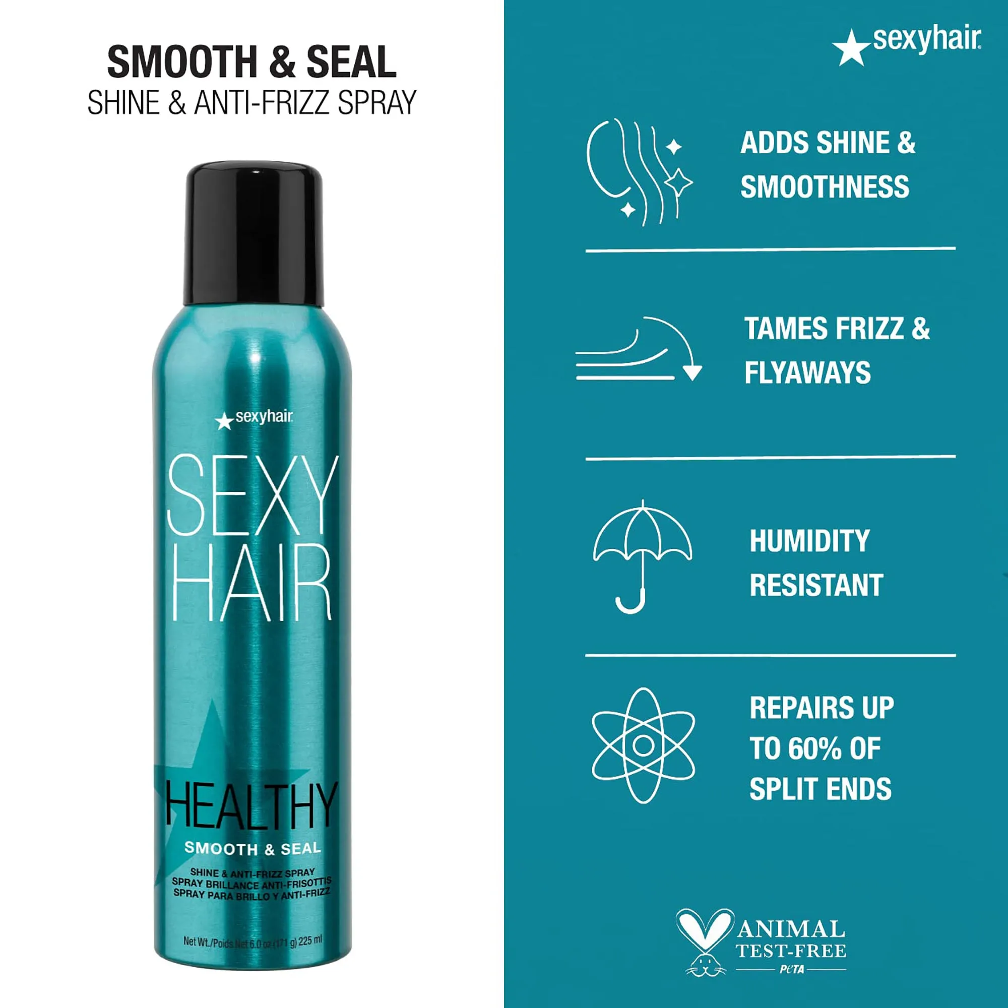 Sexy Hair Healthy SexyHair Smooth N Seal Anti-Frizz Shine Spray