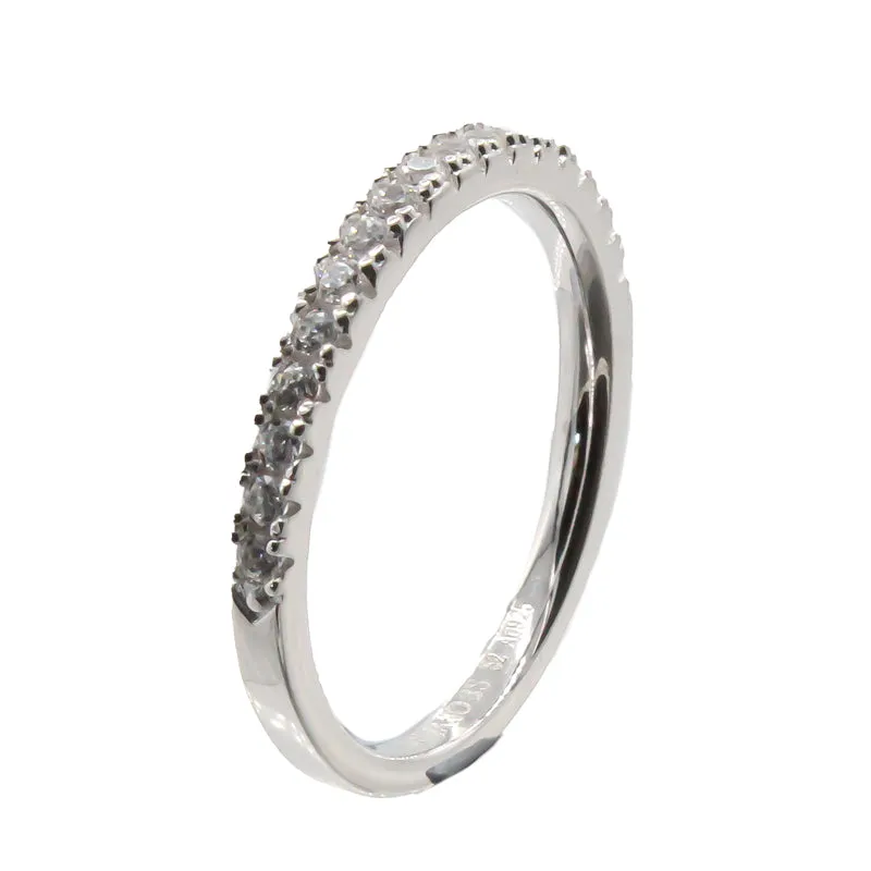 Sif Jakobs Cubic Zirconia Sterling Silver Ring Size 52