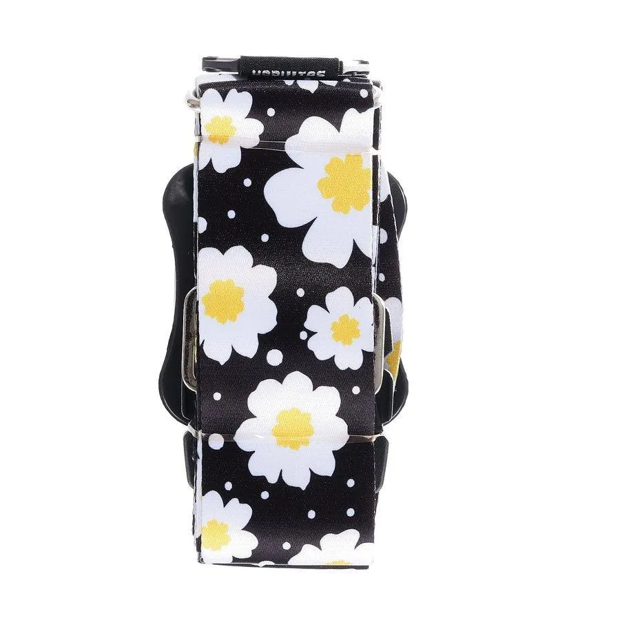 SIFFLER Luggage Belt Modern Flower Black/White  (160g)