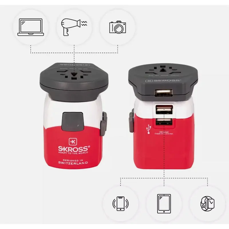 Skross Travel Adapter Worldwide 3 x USB Ports