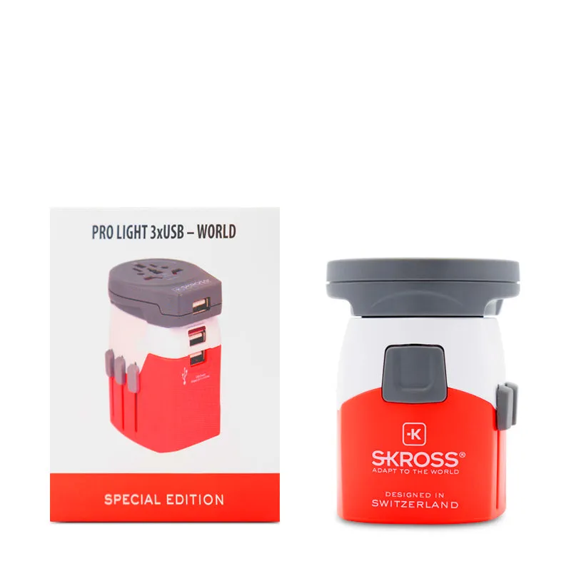 Skross Travel Adapter Worldwide 3 x USB Ports