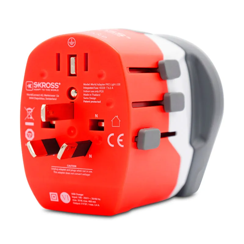 Skross Travel Adapter Worldwide 3 x USB Ports