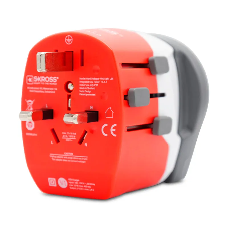 Skross Travel Adapter Worldwide 3 x USB Ports