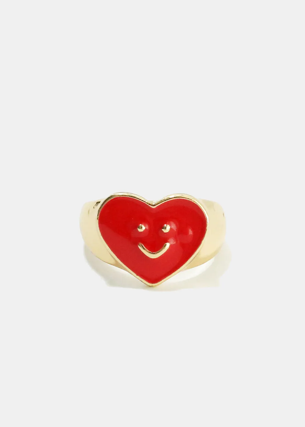 Smiley Colored Enamel Ring