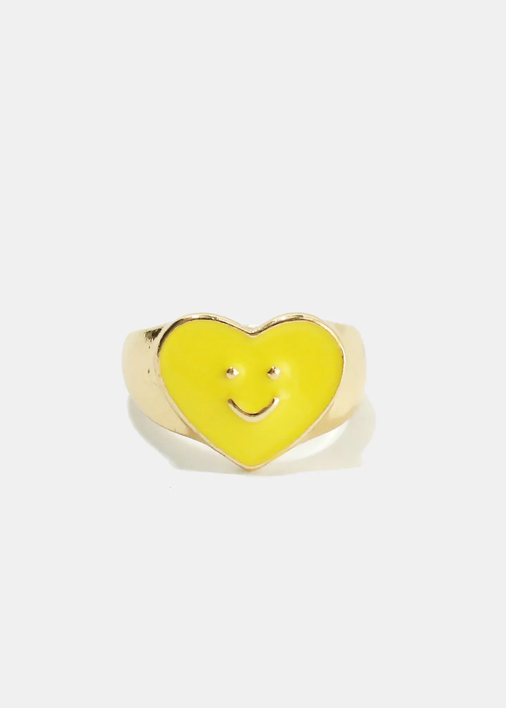 Smiley Colored Enamel Ring