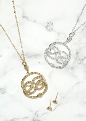 Snake Medallion & Earring Set