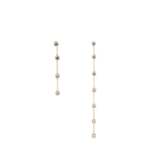 Swarovski Constella Asymmetrical Rose Gold Drop Earrings