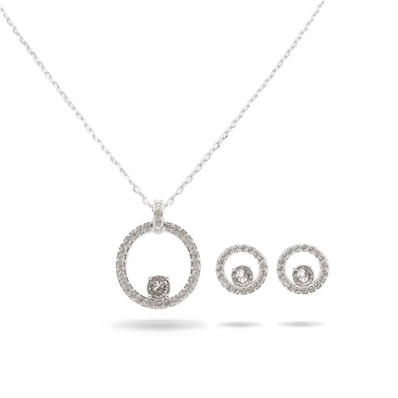 Swarovski Creativity Circle Necklace & Earring Jewellery Set