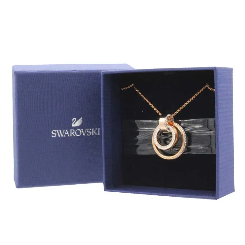 Swarovski Hollow Collection Circle Rose Gold Necklace