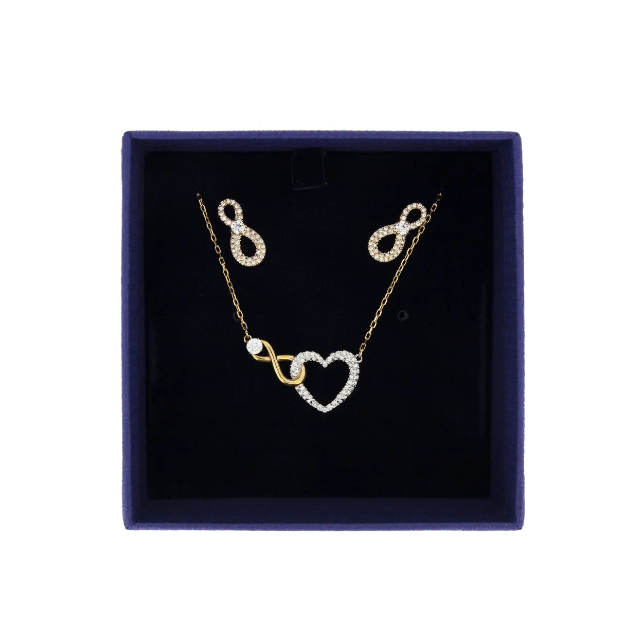 Swarovski Infinity Earrings and Necklace Gift Set