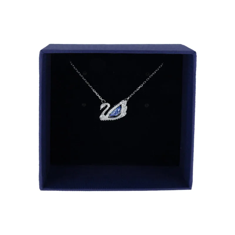 Swarovski Necklace Blue Pendant Dancing Swan  5533397