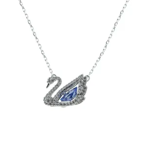 Swarovski Necklace Blue Pendant Dancing Swan  5533397