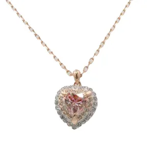 Swarovski One Collection Rose Gold Heart Pendant Necklace
