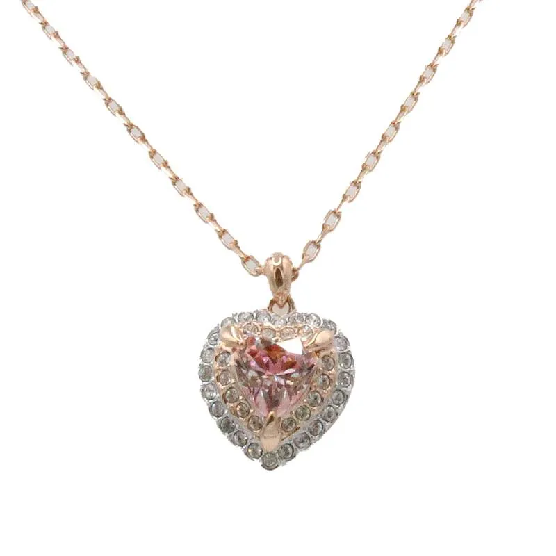 Swarovski One Collection Rose Gold Heart Pendant Necklace