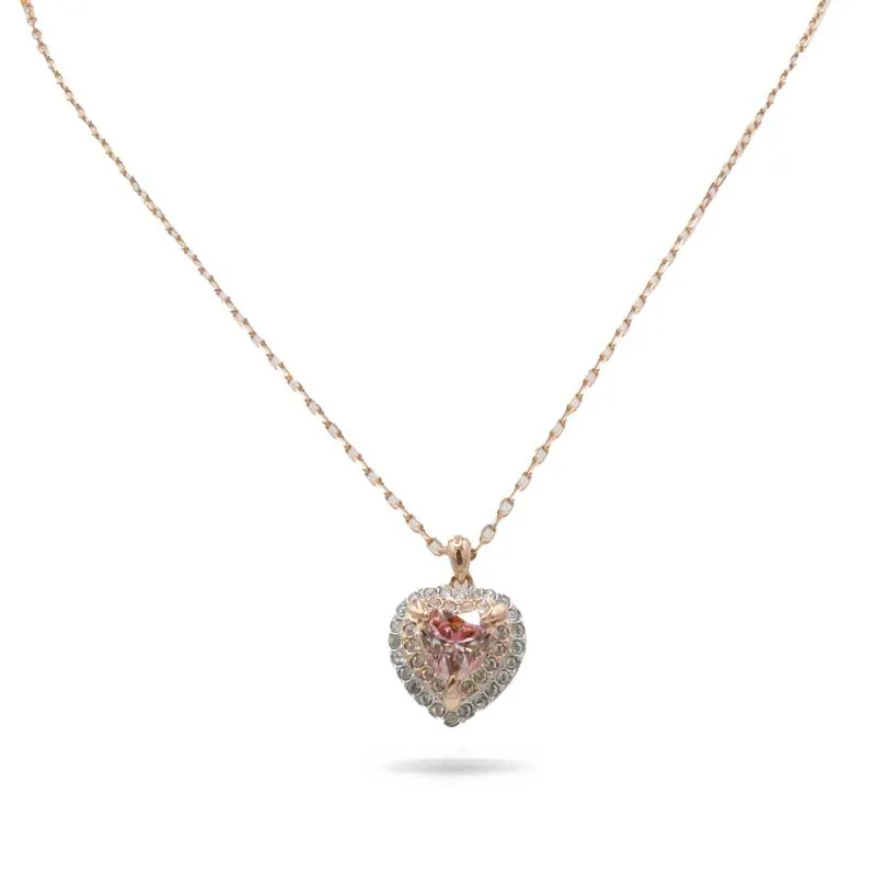 Swarovski One Collection Rose Gold Heart Pendant Necklace
