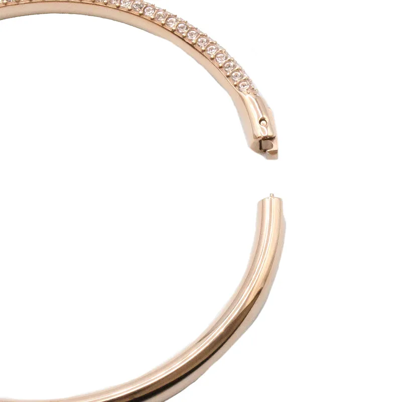 Swarovski Stone Collection Rose Gold Small Bangle Bracelet