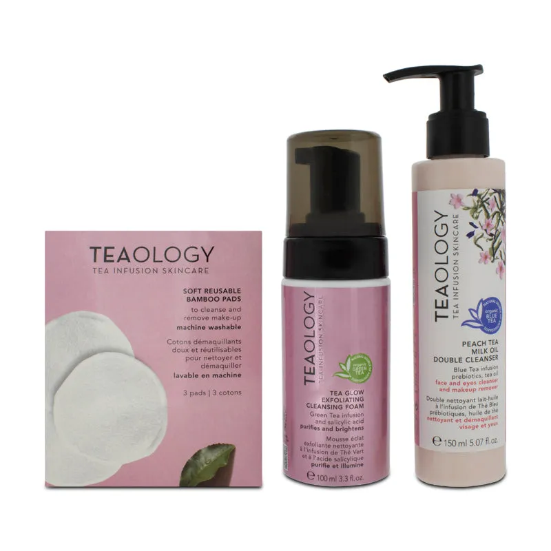 Teaology Cleansing Foam 100ml  Oil Cleanser 150ml Pads x3