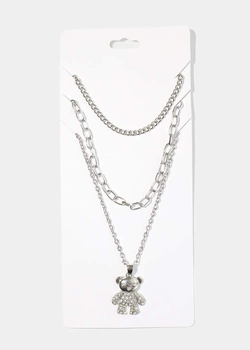 Teddy Bear Layered Necklace