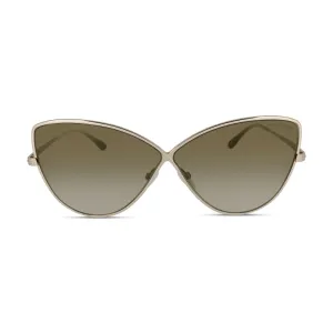 Tom Ford Elise Rose Gold Cat Eye Sunglasses 02 TF569 28G (No Case)