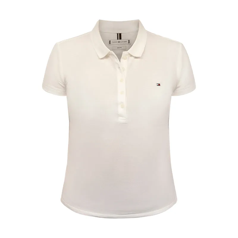 Tommy Hilfiger Heritage Short Sleeve Slim Polo White Women's