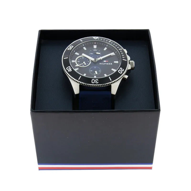 Tommy Hilfiger Men's Watch Blue Rubber Strap 1791920