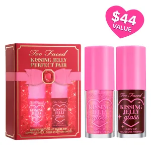 Too Faced Kissing Jelly Lip Oil Gloss: Perfect Pair Set (bubblegum  black cherry)