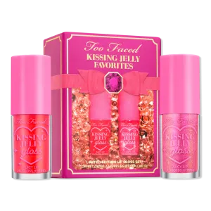 Too Faced Kissing Jelly Lip Oil Gloss: Perfect Pair Set (sour watermelon  bubblegum)