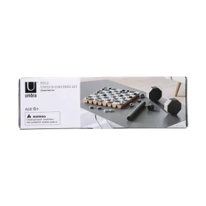 UMBRA Rolz Chess/Checkers Set Black