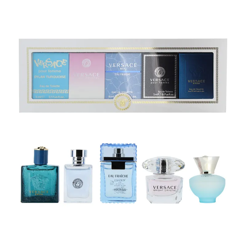 Versace EDT Miniature Fragrance Set 5 x 5ml Unisex (Blemished Box)
