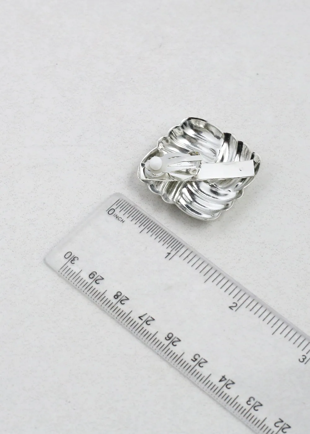 Vintage-Inspired Woven Square Button Earrings