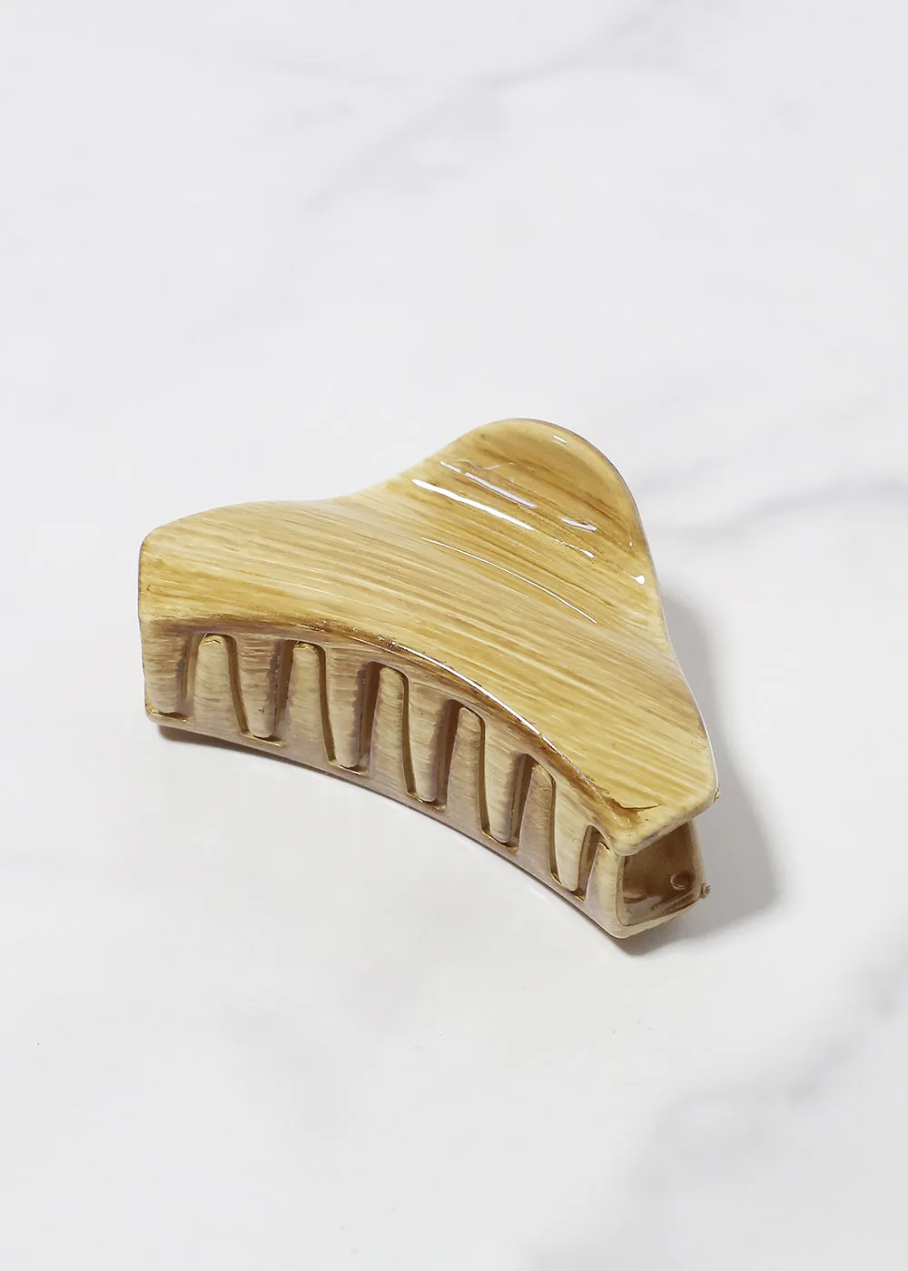 Wood Effect Hair Claw Clip