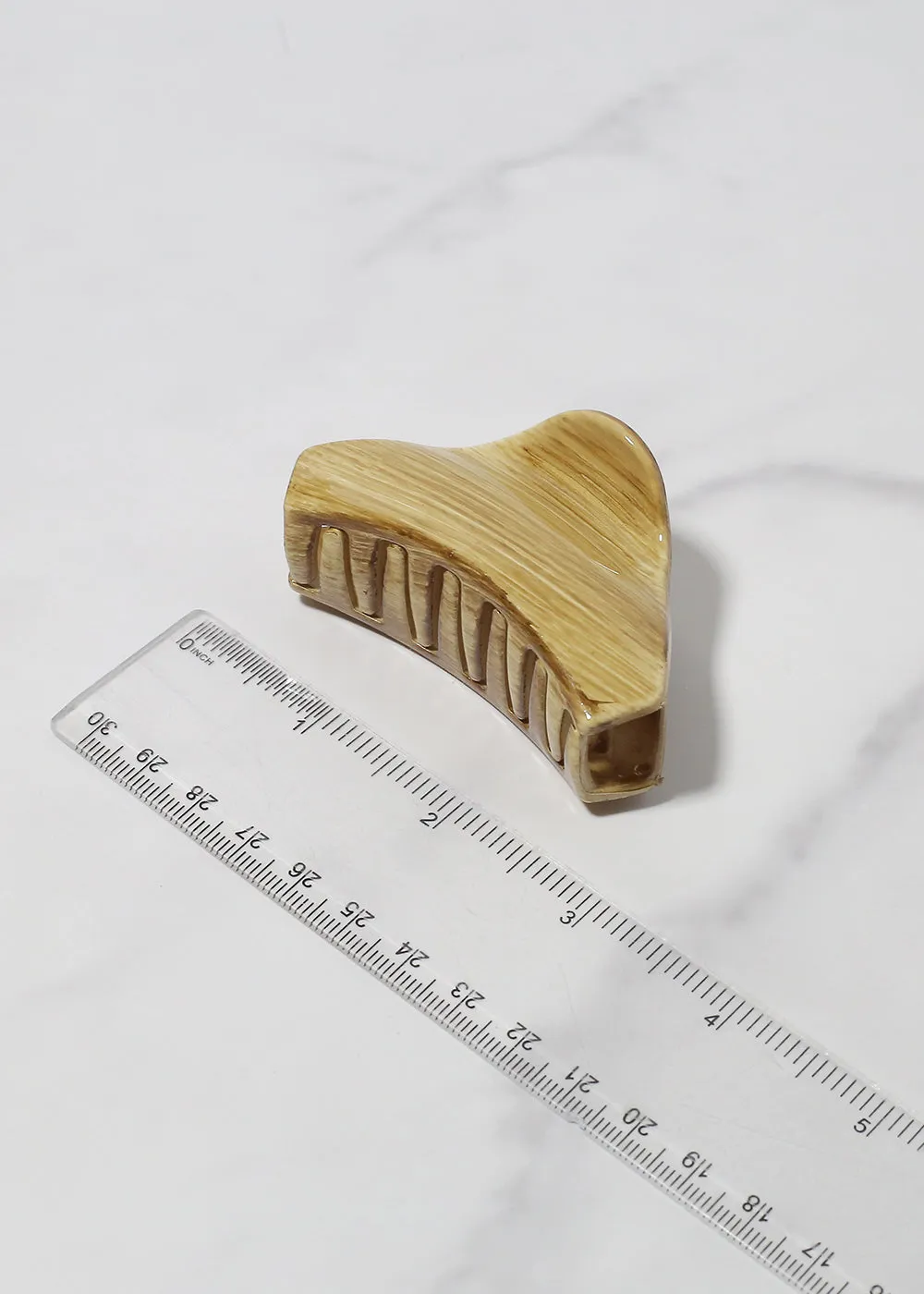 Wood Effect Hair Claw Clip
