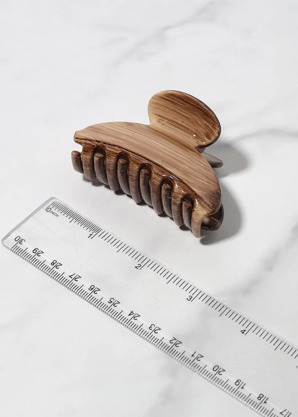 Wood Effect Hair Claw Clip