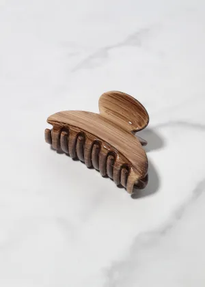 Wood Effect Hair Claw Clip