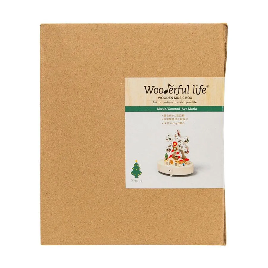 WOODERFUL LIFE Music Go Round X'mas Ferris Wheel Snowfk