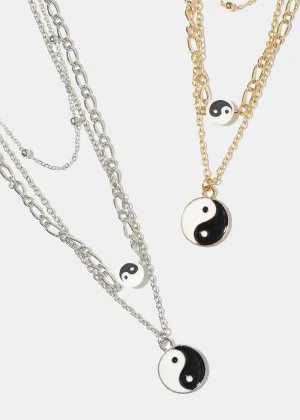 Yin Yang Layered Necklace