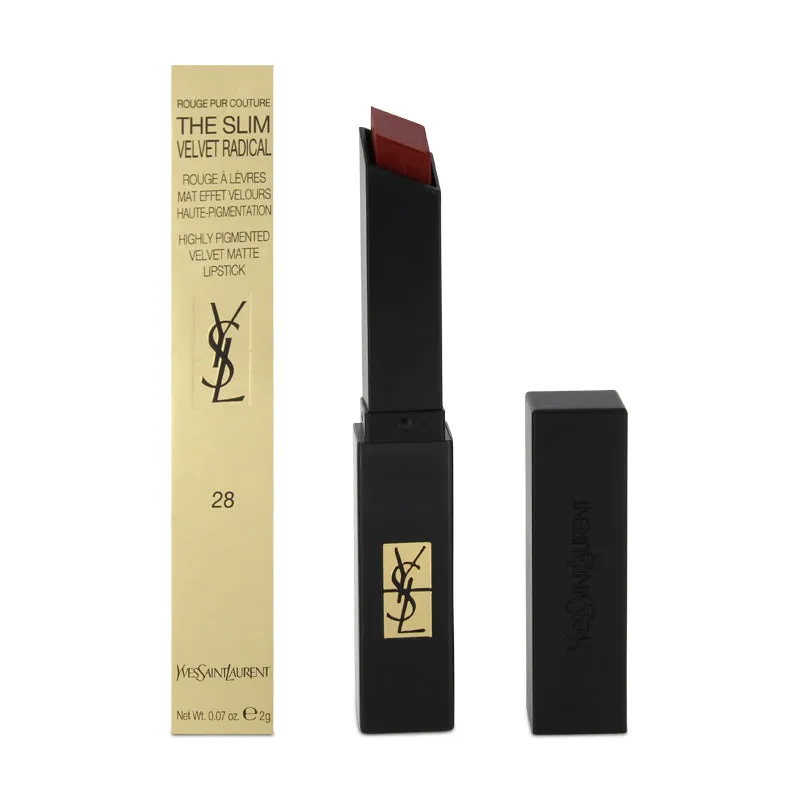 YSL Red Lipstick The Slim Velvet Radical Red Lipstick 28 True Chili