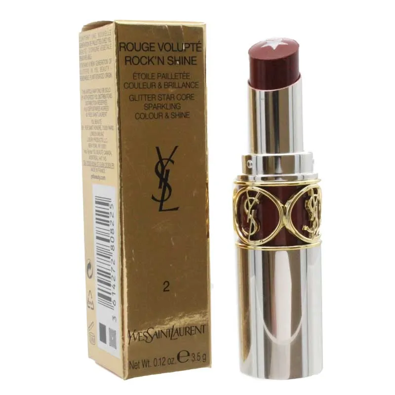 YSL Rouge Volupte Rock N Shine Plum Lipstick 2 Cacao Bounce