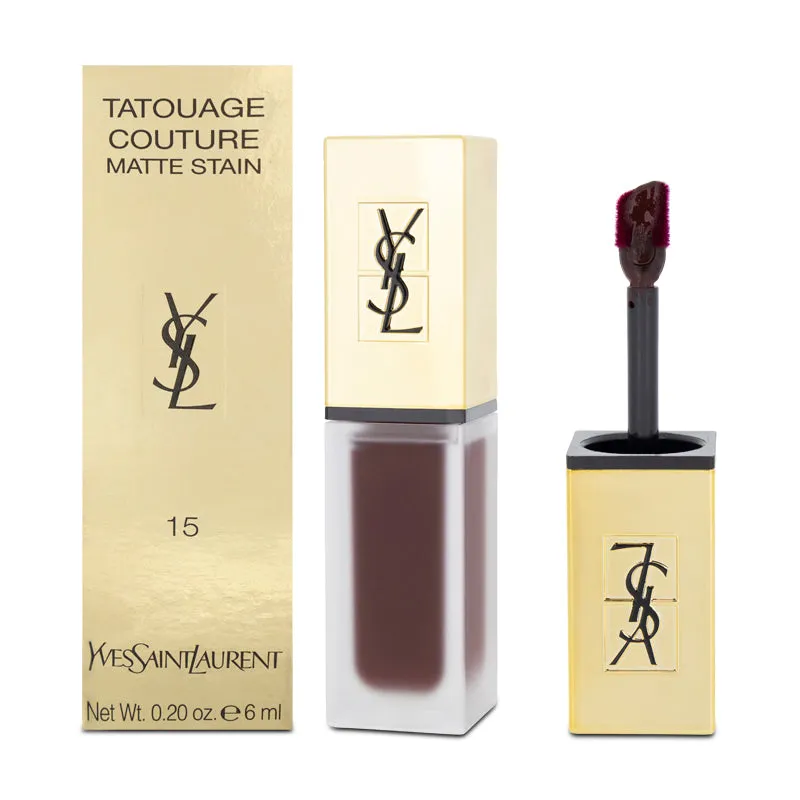 YSL Tatouage Couture Matte Plum Liquid Lipstick 15 Violet Conviction