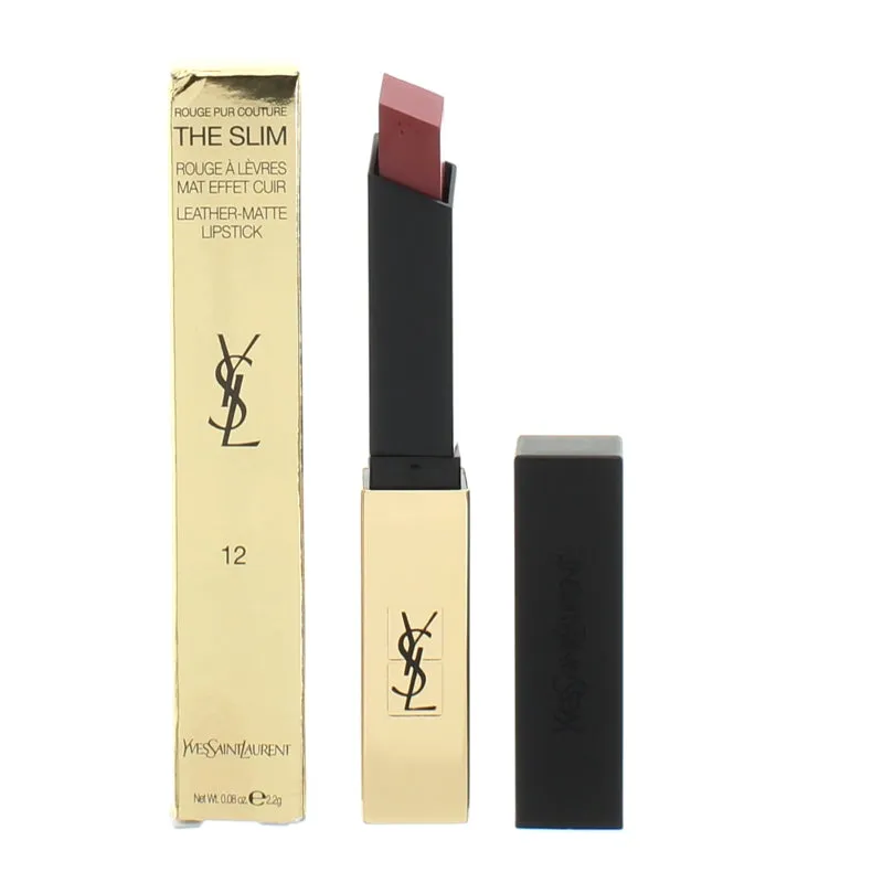 YSL The Slim Leather Matte Nude Lipstick 12 Nu Incongru
