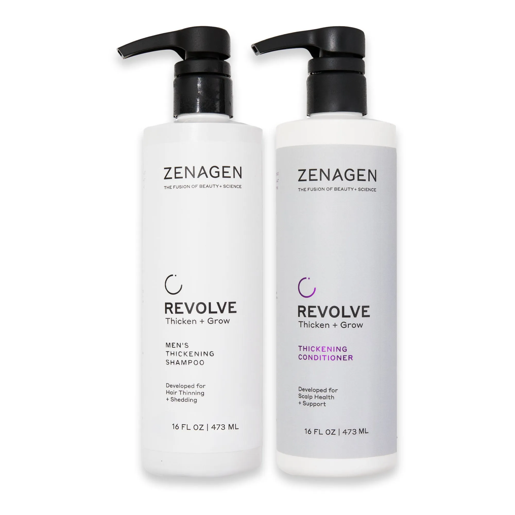 Zenagen Revolve Men's Hair Loss Shampoo and Conditioner Duo 16oz
