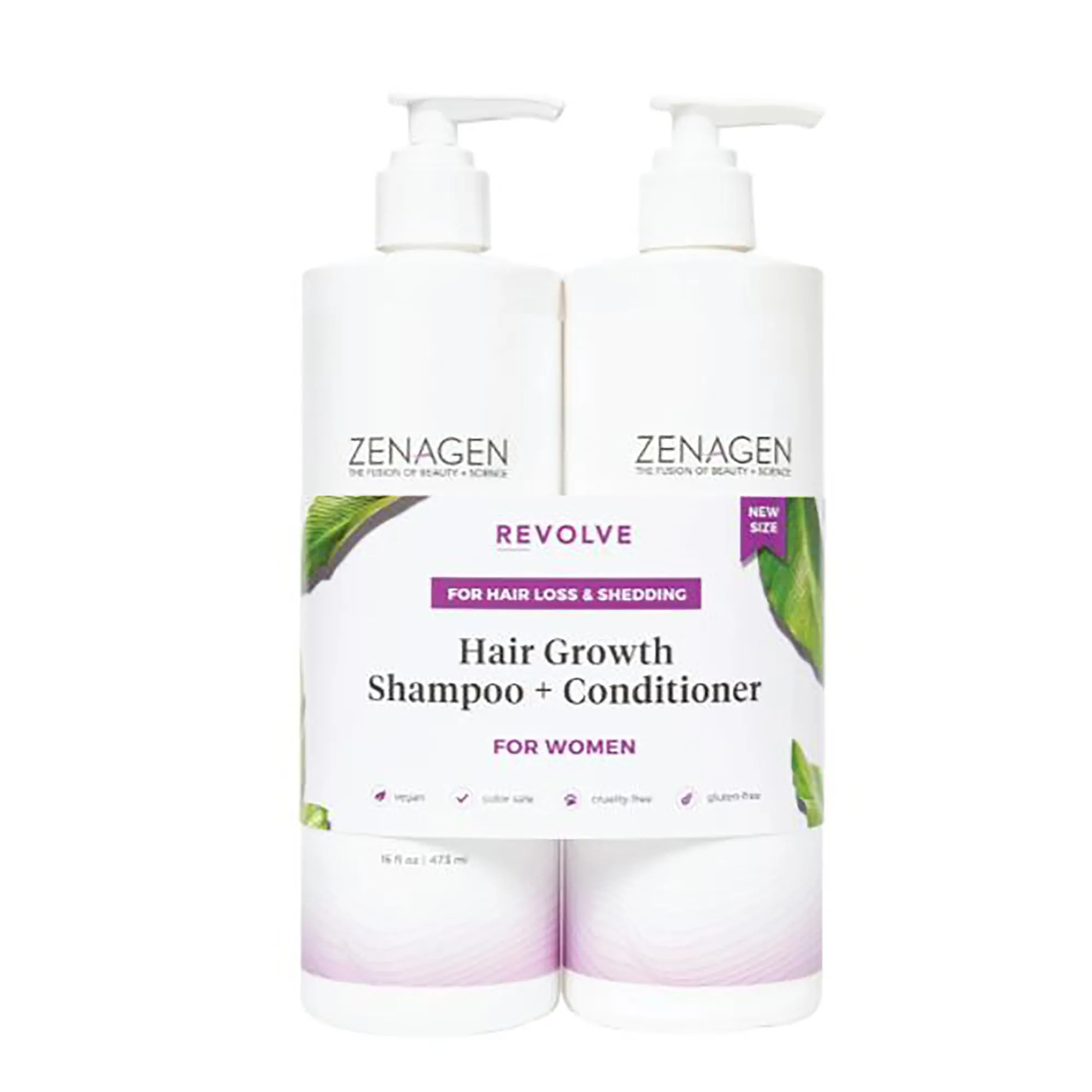 Zenagen Revolve Women's Hair Loss Shampoo and Conditioner Duo 16oz