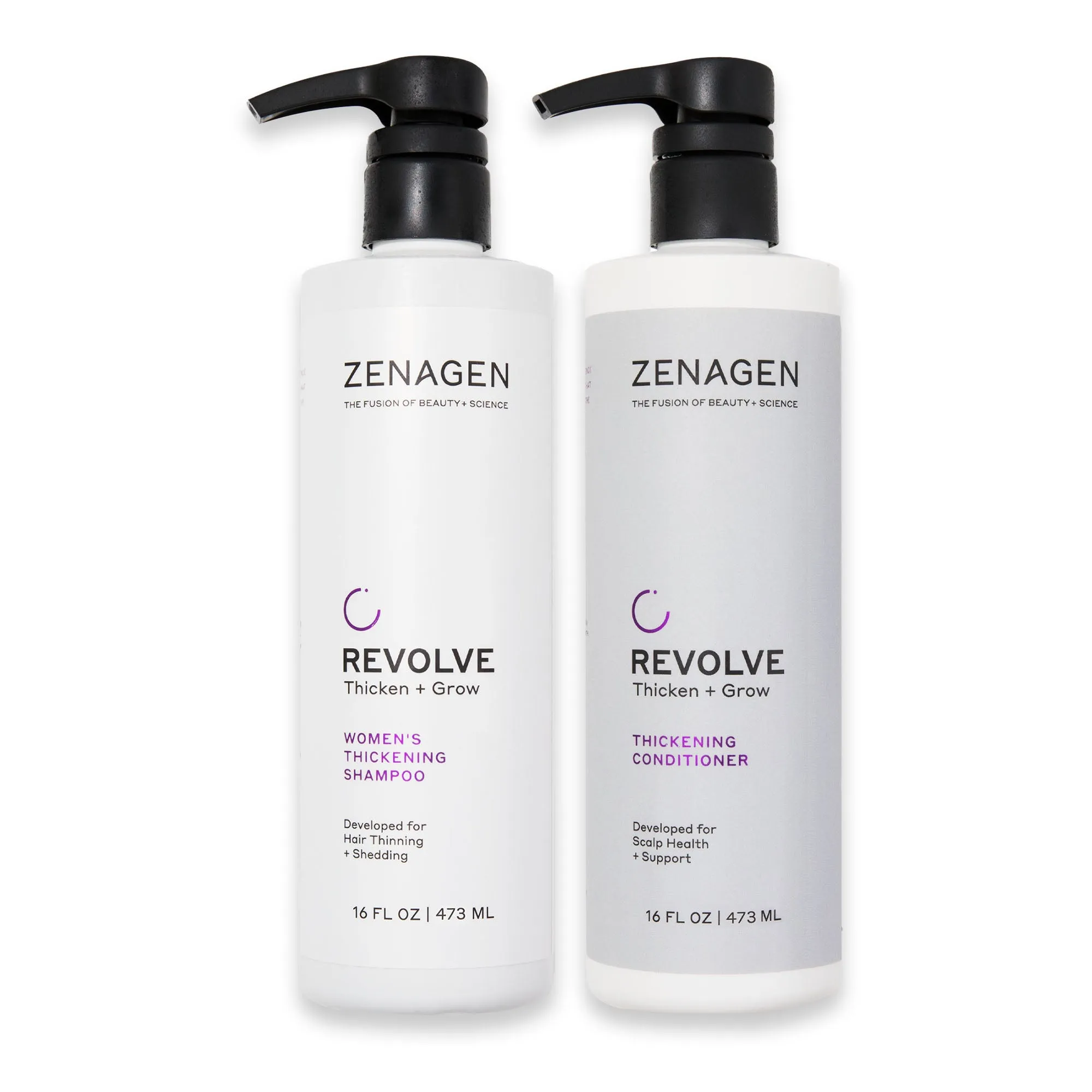 Zenagen Revolve Women's Hair Loss Shampoo and Conditioner Duo 16oz